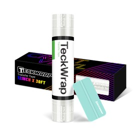 TECKWRAP Clear Transfer Tape for Vinyl 12" x 30FT – Grid Alignment Transfer Tape for Permanent Vinyl, Printable HTV, Heat Transfer Mask, Iron-On Vinyl, Decals, Signs, Stickers, Craft Projects