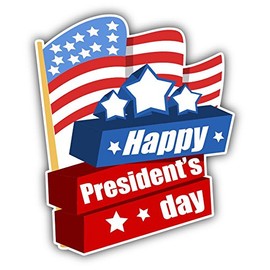 Zirni Happy Presidents Day 3D Sticker Decal Design