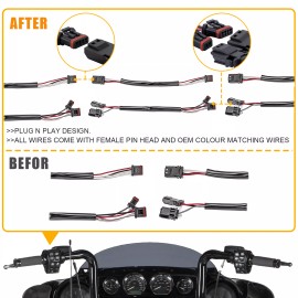 SI 16" Handlebar Wiring Wire Extensions For Harley Softail Street Bob Street Bob