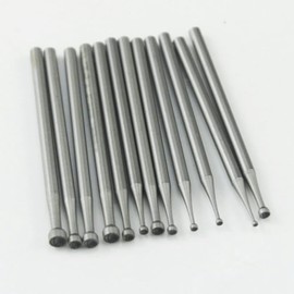 12 Pcs Round Cup Burr Set, 3/32Inch Shank Wire Rounder Bits Jewelry Carving Bits (0.8-3.0mm)