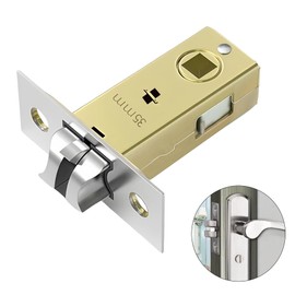 35mm Tubular Latch, Flat Tubular Mortice Latch Nickel Internal Door Latch Satin Chrome Tubular Latch Interior Door Latch Sprung Lever Door Handles for Bedroom Bathroom with Tubular Mortice Design