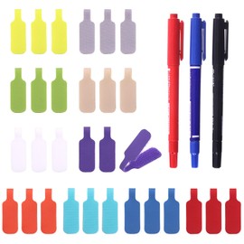 Swpeet 33Pcs Multicolored 4.5 x 0.8 Inch Cable Labels with Dual Tip Marker, Oval Handwriting Cable Tags Write On Cord Labels, Wire Labels Ideal for Cable Wires Management and Identification