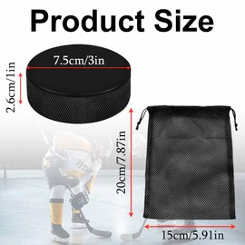 Botattraeck 6 PCS Foam Hockey Pucks Diameter 3 Inch Ice Hockey Pucks Soft Hickey Pucks Bulk with Storage Bag for Practicing Classic Training Indoor Floor