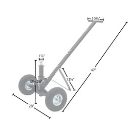 Elevate Outdoor Boat Trailer Dolly - 10" Pneumatic Tires - Long Handle - 600 lb. Max Torque - Moves Trailers up to 3,500 lbs.