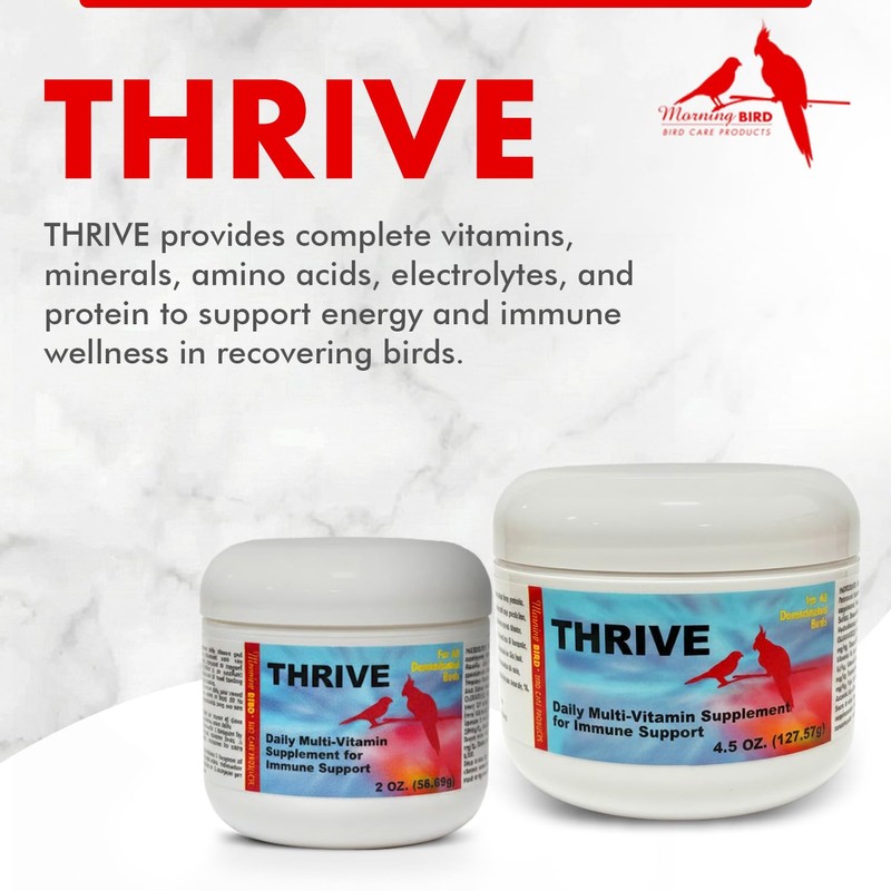 Morning Bird Thrive 3 Oz - Multi-Vitamin Bird Supplement Designed