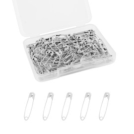 KINBOM 120 Pcs 19mm Safety Pins, Mini Safety Pins Metal Safety Pins for Art Craft Sewing Jewelry Making (Gray)