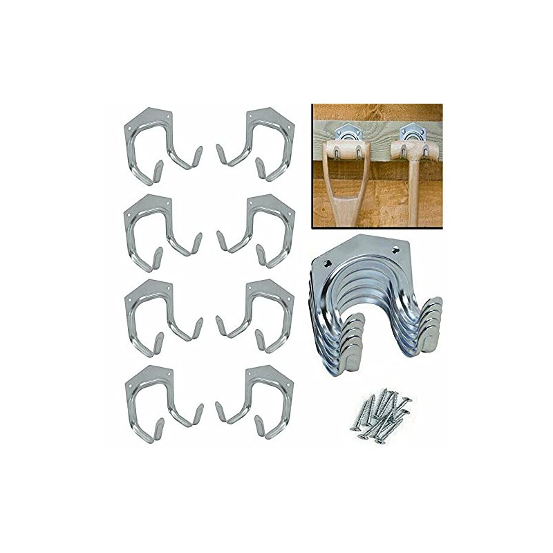 raxter Garage Hooks 12 Pack Tool Hanger Hook Set Heavy-Duty