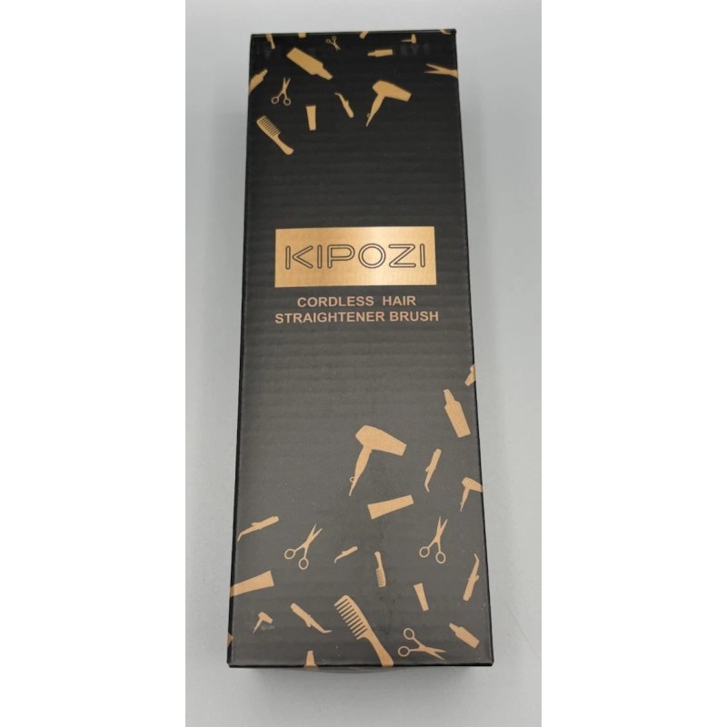 KIPOZI Cordless Hair Straightener Brush 3 temp, Portable, USB Charger.