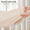 ETSSWYTO Round Tablecloth with Flannel Backing Elastic Edge Design,Table Cover,Waterproof