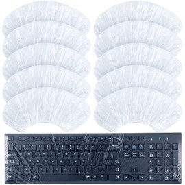 Weewooday 30 Pcs Universal Disposable Keyboard Protector Cover 0.025mm Wipeable Fully Covered Waterproof Anti-Dust Keyboard Protector for Computer Desktop Schools Office Supplies