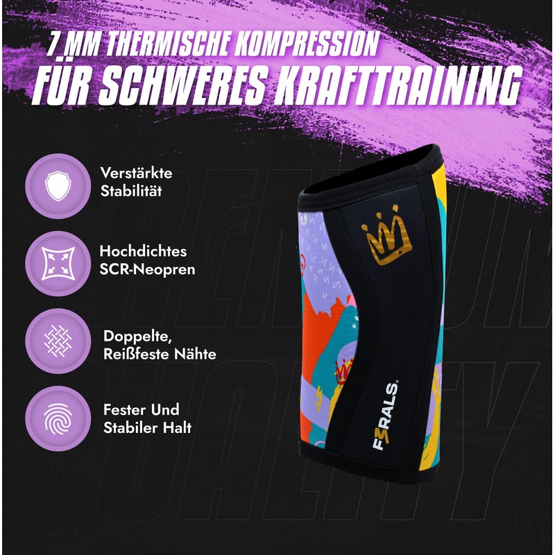 F3RALS ® Knee Bandage Strength Sports, Knee Support for Cross