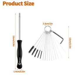 Hexagon Carburator Adjustment Tool, 59108902307 4mm Hex Screwdriver with 15 PCS Cleaning Brush, Wrench, for Stihl Ryobi Poulan Homelite Husqvarna Echo Chainsaw Weed Eater Wacker