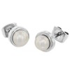Boccia Women's Stud Earrings Pearl White – 0594 Titanium