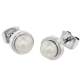 Boccia Women's Stud Earrings Pearl White – 0594 Titanium