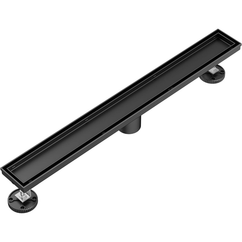 Neodrain 32 in Matte Black Linear Shower Drain- with 2-in-1