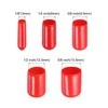 sourcing map 50pcs Round End Protective Caps Rubber Cover 1/8"