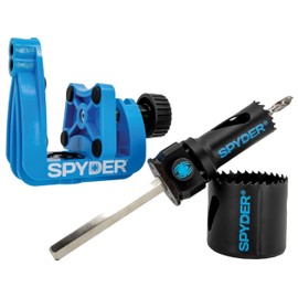 Spyder 5-Piece Rapid Core Eject™ Door Lock Installation Jig and Bi-Metal Hole Saw Kit (1-Inch and 2-1/8-Inch) (600884)