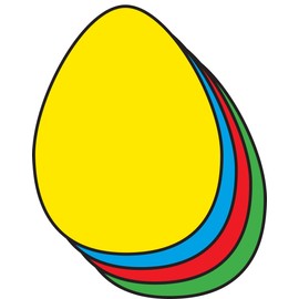 SHAPES ETC. 15 Pcs Easter Egg Assorted Color Creative Foam Cut-Outs 5.5in Spring Easter Classroom Decorations Learning Games Kids’ School Crafts Egg-cellent Bulletin Board Decor Egg Hunts USA Made
