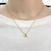 Z ZACHÉ Gold Initial Necklace Tiny Bubble A Initial Necklace