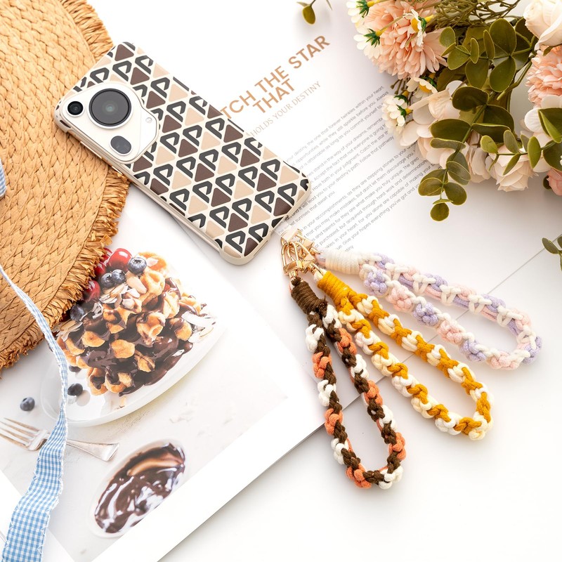 CHUQING Key Chain Macrame Lanyard Short Key Ring Fabric Boho
