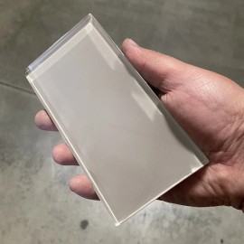 Unbranded 3" x 6" Glass Subway Tile For Kitchen Backsplash Bathroom Wall Tile Brown Gray - Sample 3" x 6"