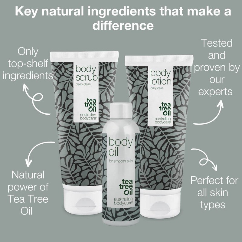 3-piece Tea Tree Oil set for reducing stretch marks and