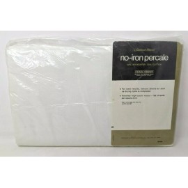 J. C. Penney New VTG JC Penney Fashion Manor No Iron Percale White Flat Sheet Double Bed KP21
