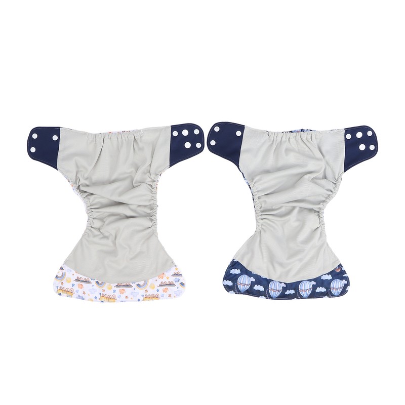 4 Pcs Reusable Cloth Diapers Easy to Set Up Washable