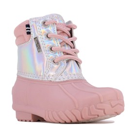 Nautica Kids Girls Waterproof Duck Boot Winter Shoe Big Kid-Little Kid-Toddler-Channing Toddler-Iridescent Pink Size-10