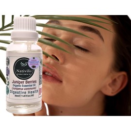 Nativilis Wacholderbeeren Bio-ätherisches Öl, 30 ml (Juniperus communis) – reich an Nährstoffen und leistungsstarken Pflanzenstoffen, entzündungshemmend, antioxidativ, antimykotische Wirkung. Copaiba