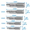5 Piece NPT Tap Set Carbon Steel in Various Sizes