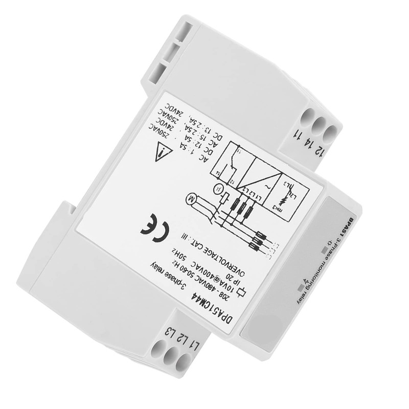 DPA51CM44 3 Phase Monitoring Relay Phase Sequence Protector 208-480VAC Precise
