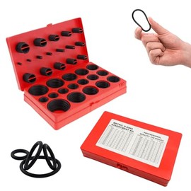 Kit O‑Ring 419 pzs | 32 Tamaños Métricos | Arandelas Juntas Tóricas de Goma NBR | Set de Empaque para Reparación Industrial, Automotriz y Plomería | Estuche Organizador