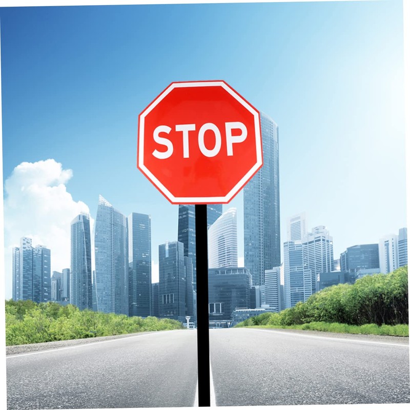 CHILDWEET 1pc Stop Traffic Sign Notice for Use Border for