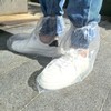 10 Pairs Disposable Waterproof Rain Shoe Covers - Clear Plastic