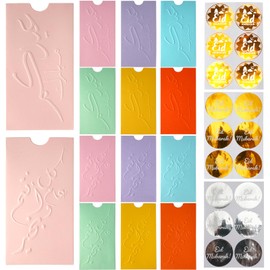 10 Pack Eid mubarak envelopes Embossed Envelopes Cash Gift Envelopes | Eidi envelope for kids | Eid Decor (Multi Color) (Light Pink)