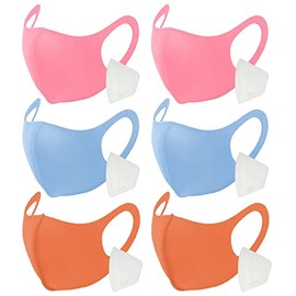 Unisex Solid Colors Fashion Washable & Reusable Cloth Face Masks, Breathable Comfort Face Covering (Assorted Set IV - 6 Pack)