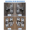 MeBantoo 90/180 Degree Flip Barn Door Lock, Protect Privacy -