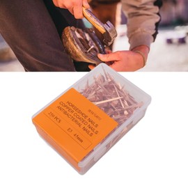 250Pcs Horseshoe Nail Copper Plated Horse Shoe Nails Collated Finish Nails High Tensile Strength Precision Nails(51mm)