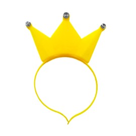 BF Souvenirs 1x LED Haarreif KRONE blinkend und leuchtend, Prinzessin, König, Party Karneval Geburtstag Motto Party Fasching (Gelb)