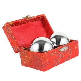 Gatuida 1 Set Metal Hand Massage Balls Baoding Balls for Hand Exercise Stress Relief Relief Portable Fitness Equipment for Elderly and Health Enthusiasts