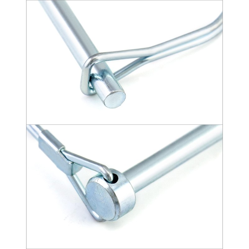 QWORK 10 Pcs Folding D Shape Carbon Steel Folding Cotter