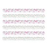 White & Pink Cherry Floral Trim Strip Nail Stickers/Decals