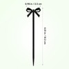 60PCS Black Bows Cocktail Picks, 4 Inch Bow Cupcake Topper,