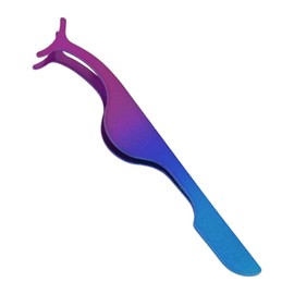 1 Pcs False Eyelashes Applicator, Remover Tweezer, Professional Stainless Steel Fake Lashes Comestic Tool, Eyelashes Clip for Girls, Women (Colourful)