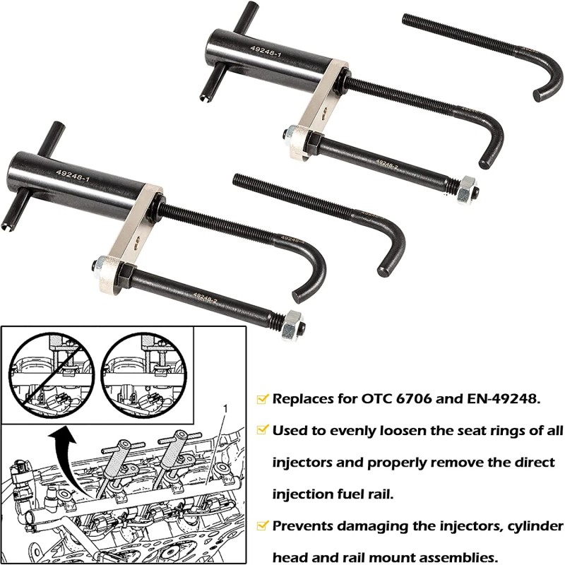 DW-Auto 6706 Injector Rail Assembly Remover & GM245 Fuel Injector