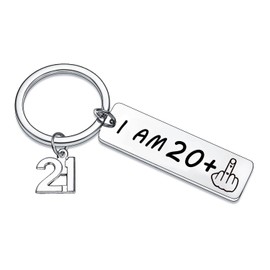 Waeceip 21st Birthday Keyring Happy Birthday Gifts for Girls Boys Idea as a Joke Celebration Funny Keyring Gifts for Son Daughter Best Friend (21st keyring)