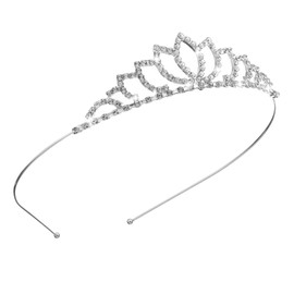 PACKOVE Silver Rhinestone Bridal Tiara Headband for Women and Alloy Princess Crown Hairband for Wedding Engagements Parties Circumference