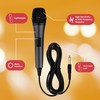 Singing Machine Wired Microphone for Karaoke, (Black) - Unidirectional Dynamic