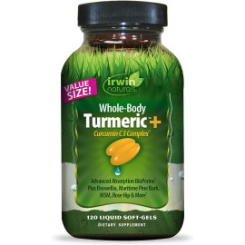 Irwin Naturals Whole-Body Turmeric + Curcumin C3 Complex, 120 Liquid Soft-Gels
